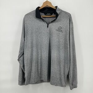 Ducks Unlimited Pullover Mens L Gray 1/4 Zip Hunting‎ Outdoors Shirt